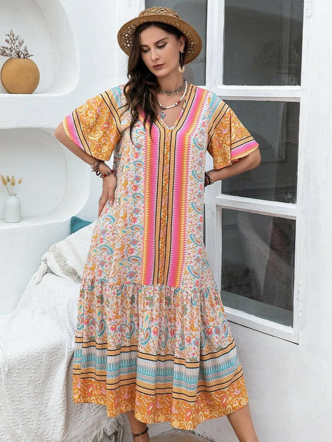 Floral plus size maxi dress - Love Salve